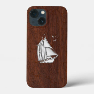 Chrome Sailboat auf Wet Mahogany Print Case-Mate iPhone Hülle