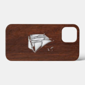 Chrome Sailboat auf Wet Mahogany Print Case-Mate iPhone Hülle (Rückseite (Horizontal))
