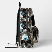Chrome Schädel Bedruckter Rucksack (Links)
