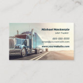 Chrome Semi Trucker Business Card Visitenkarte (Vorderseite)