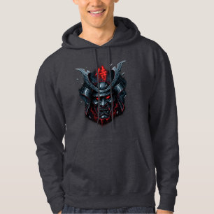 Chrome Shards Samurai-Warrior Maske Graphic Hoodie
