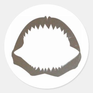 Chrome Shark Jaws Runder Aufkleber