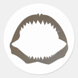 Chrome Shark Jaws Runder Aufkleber