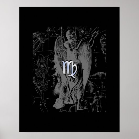 Chrome sieht Virgo Zodiac Sign auf Hevelius Poster (Vorne)