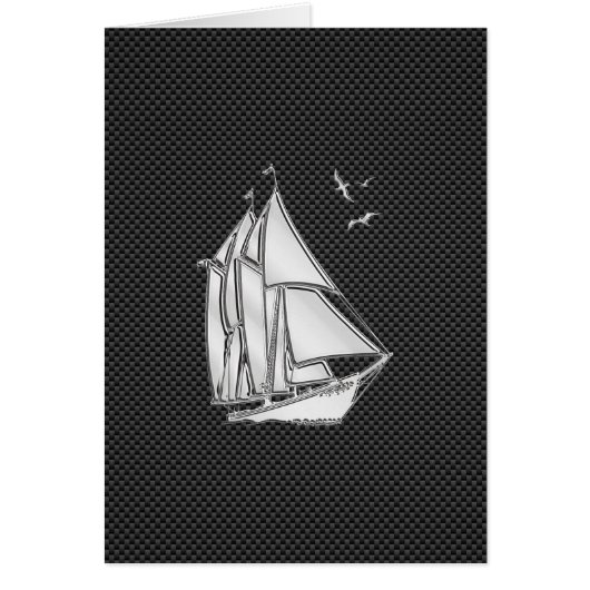Chrome Silver like Sailboat on Carbon Fibre (Vorne)