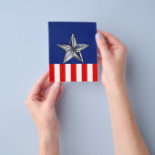 Chrome Silver Star auf Festive Patriotic Colors Flyer (Gruppe)