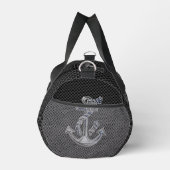 Chrome Silver Style Rope Anker auf Carbon Fibre Duffle Bag (Rechts)