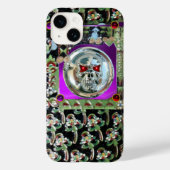 CHROME SKULL BLACK GREEN RED LILA GEM STONS Case-Mate iPhone HÜLLE (Rückseite)