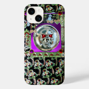 CHROME SKULL BLACK GREEN RED LILA GEM STONS Case-Mate iPhone HÜLLE