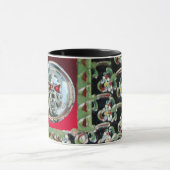 CHROME SKULL BLACK GREEN RED RUBY GEMSTONES TASSE (Zentrum)