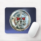 CHROME SKULL, Blauer Topaz Mousepad (Mit Mouse)