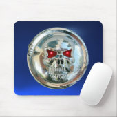 CHROME SKULL, Blue Saphir Mousepad (Mit Mouse)