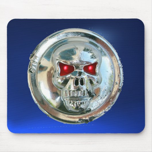 CHROME SKULL, Blue Saphir Mousepad (Vorne)