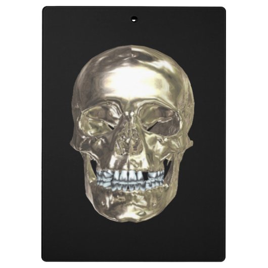 Chrome Skull Clipboard Klemmbrett (Rückseite)