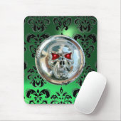 CHROME SKULL ,Damask, grüner Jade Mousepad (Mit Mouse)