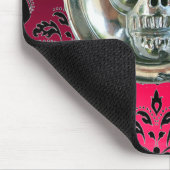 CHROME SKULL ,Damask Pink Ruby Mousepad (Ecke)