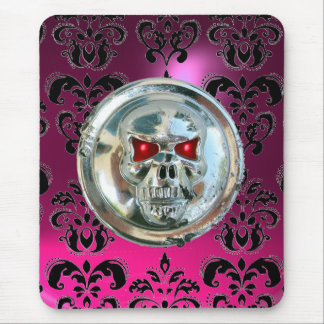 CHROME SKULL, Damaske Pink, Lila Amethyst Mousepad