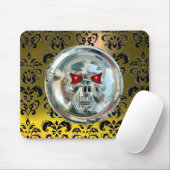 CHROME SKULL, Damaskus, gelbes Topaz Mousepad (Mit Mouse)