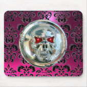 CHROME SKULL, Damaskus, rosa Amethyst Mousepad (Vorne)