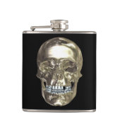 Chrome Skull Flask Flachmann (Vorderseite)