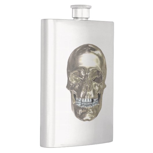 Chrome Skull Flask Flachmann (Rechts)