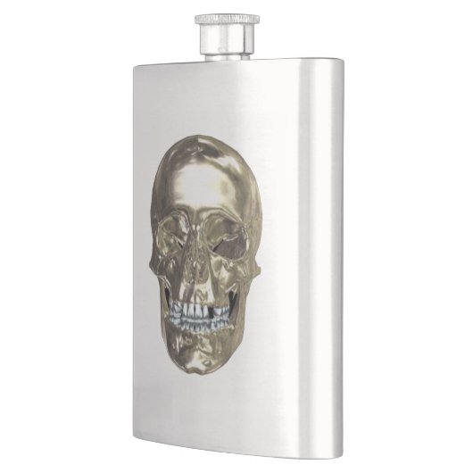 Chrome Skull Flask Flachmann (Links)
