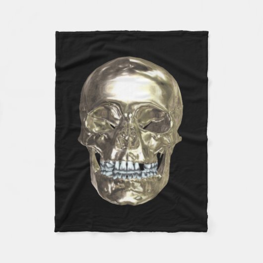 Chrome Skull Fleece Blanket (Vorderseite)