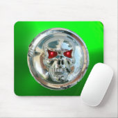 CHROME SKULL , Green Emerald Mousepad (Mit Mouse)
