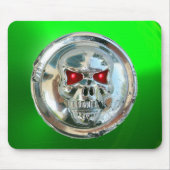 CHROME SKULL , Green Emerald Mousepad (Vorne)