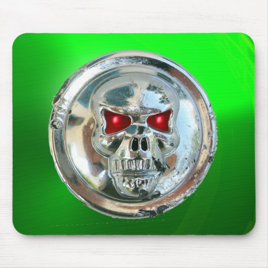 CHROME SKULL , Green Emerald Mousepad (Vorne)