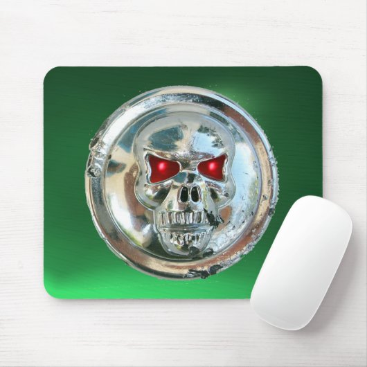CHROME SKULL, Green Jade Mousepad (Mit Mouse)