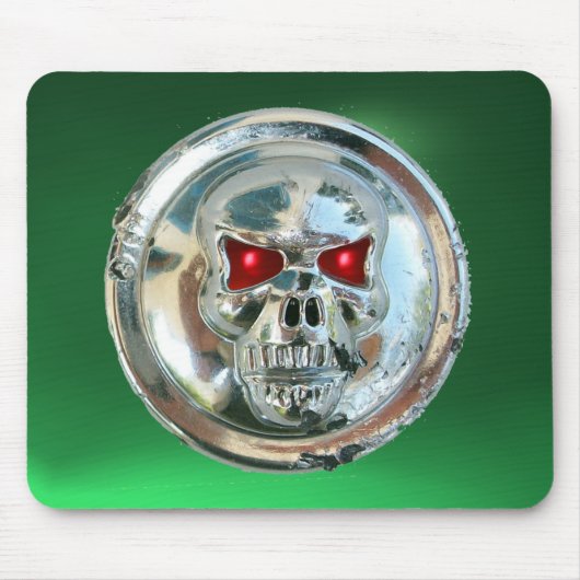 CHROME SKULL, Green Jade Mousepad (Vorne)