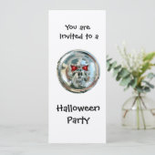 CHROME SKULL HALLOWEEN-PARTY EINLADUNG (Stehend Vorderseite)