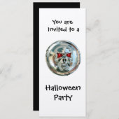 CHROME SKULL HALLOWEEN-PARTY EINLADUNG (Vorne/Hinten)