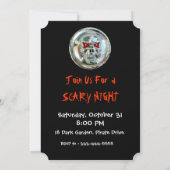 CHROME SKULL HALLOWEEN-PARTY EINLADUNG (Rückseite)