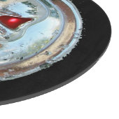 CHROME SKULL IN SCHWARZ SCHNEIDEBRETT (Ecke)