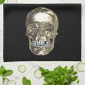 Chrome Skull Kitchtuch Handtuch (Gefaltet)