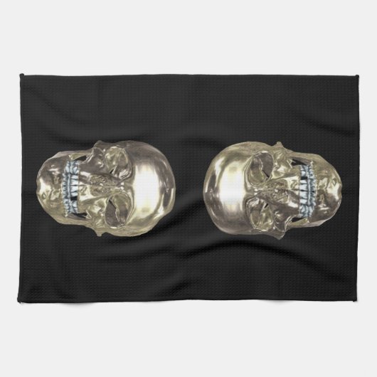 Chrome Skull Kitchtuch Handtuch (Horizontal)