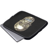 Chrome Skull Laptop Sleeve (Vorne Knopf)
