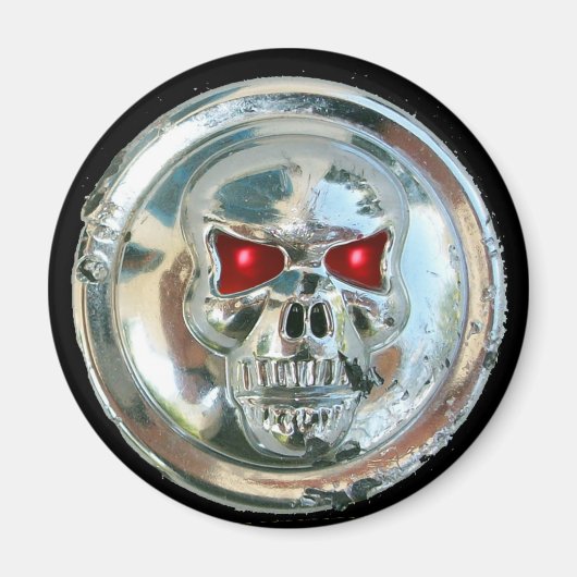 CHROME SKULL MAGNET (Vorne)