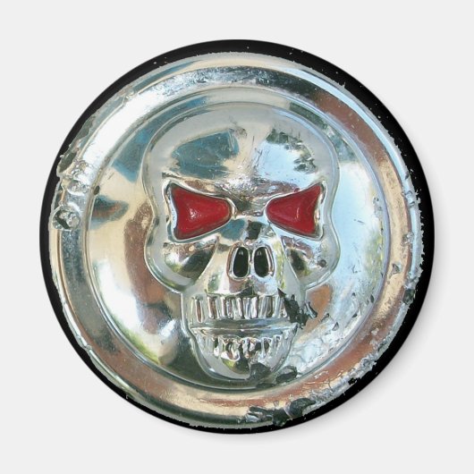CHROME SKULL MAGNET (Vorne)