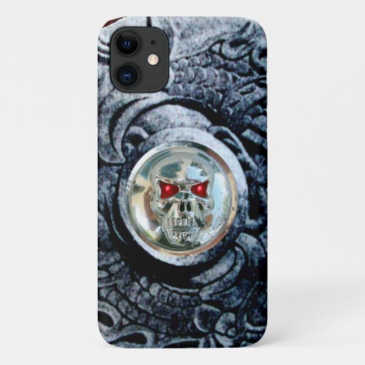 CHROME SKULL MIT FANTASY GRIFFINS Case-Mate iPhone HÜLLE (Rückseite)