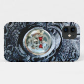 CHROME SKULL MIT FANTASY GRIFFINS Case-Mate iPhone HÜLLE (Rückseite (Horizontal))