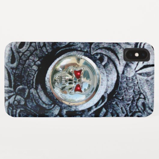 CHROME SKULL MIT FANTASY GRIFFINS Case-Mate iPhone HÜLLE (Rückseite (Horizontal))