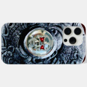 CHROME SKULL MIT FANTASY GRIFFINS Case-Mate iPhone HÜLLE (Rückseite (Horizontal))