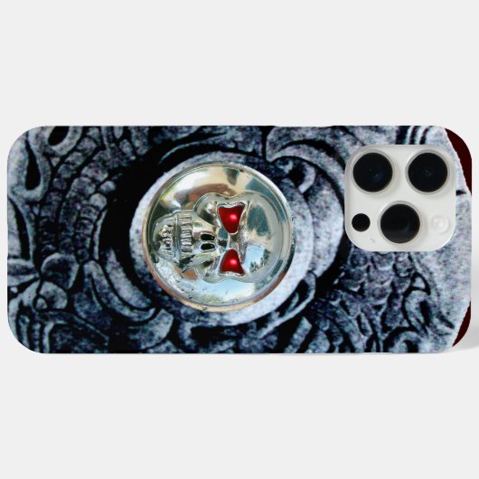 CHROME SKULL MIT FANTASY GRIFFINS Case-Mate iPhone HÜLLE (Rückseite (Horizontal))