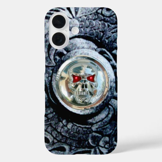 CHROME SKULL MIT FANTASY GRIFFINS Case-Mate iPhone HÜLLE (Rückseite)
