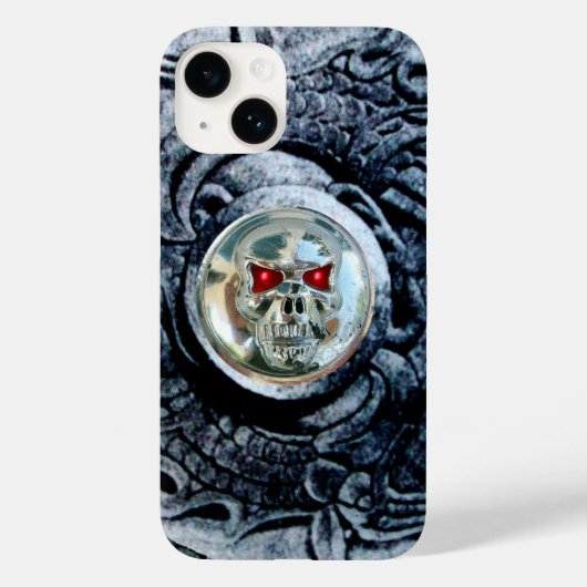 CHROME SKULL MIT FANTASY GRIFFINS Case-Mate iPhone HÜLLE (Rückseite)
