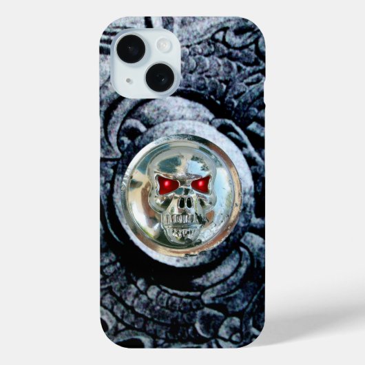 CHROME SKULL MIT FANTASY GRIFFINS Case-Mate iPhone HÜLLE (Rückseite)
