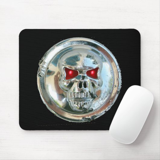 CHROME SKULL MOUSEPAD (Mit Mouse)